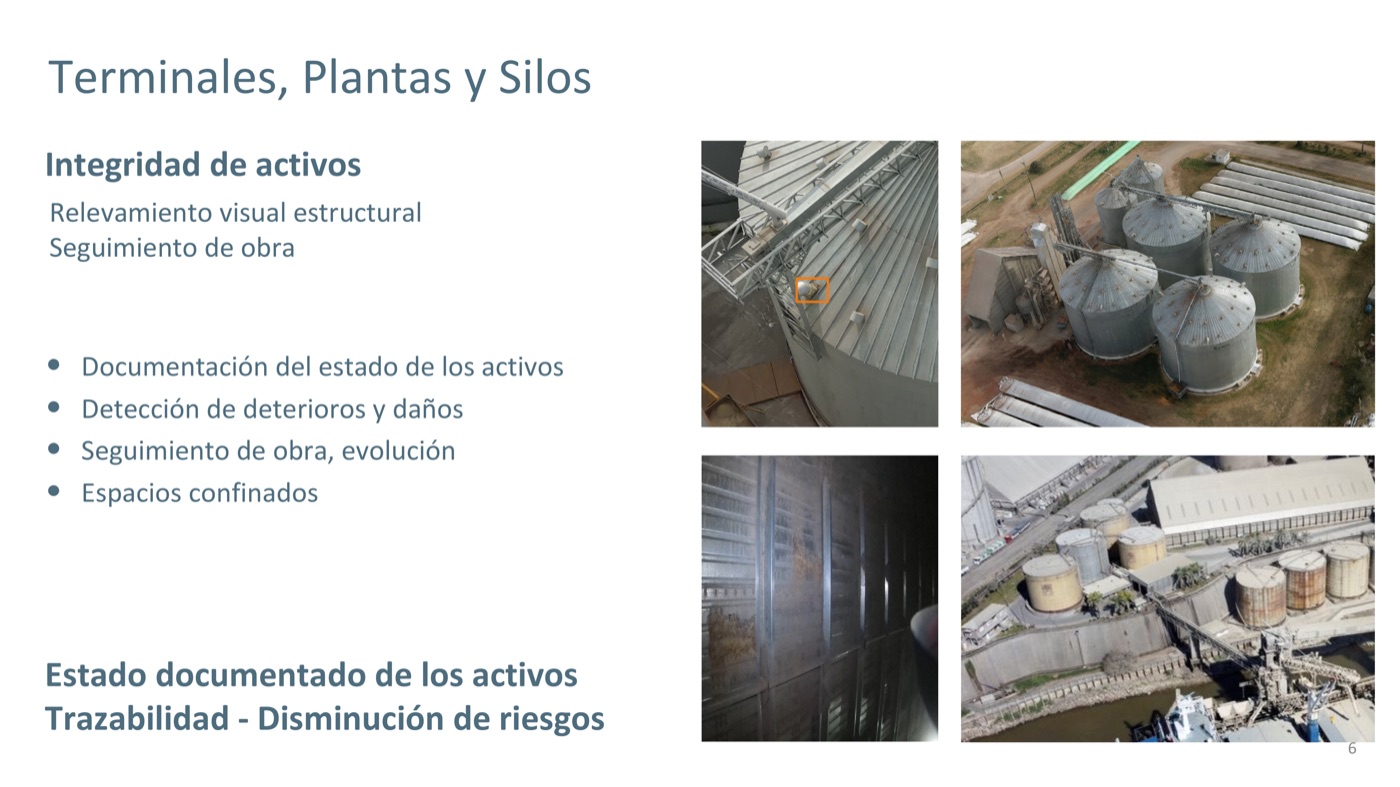 Terminals, plants and silos inspection